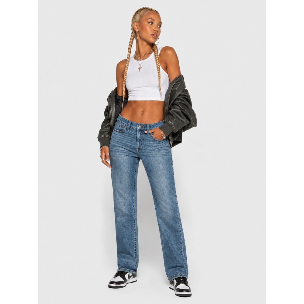 Madewell Straight Leg Jeans Blue Medium Wash Denim 28